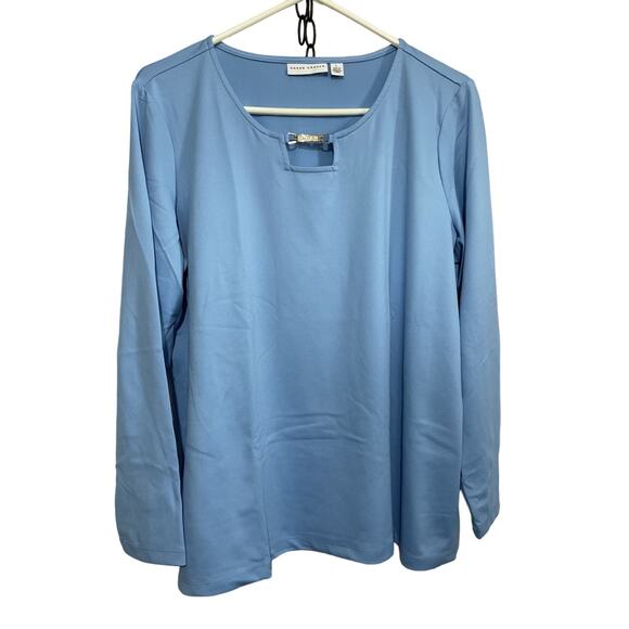 NEW Susan Graver Top Size Large Blue - Picture 7 of 9